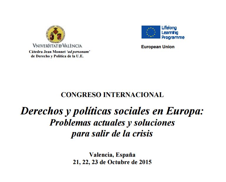 Congreso Internacional Derechos y políticas sociales en Europa
